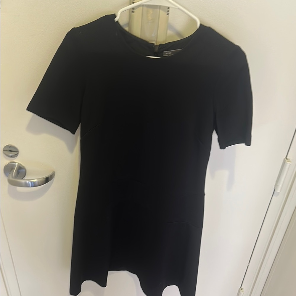 Vince Short Sleeve Black Dress